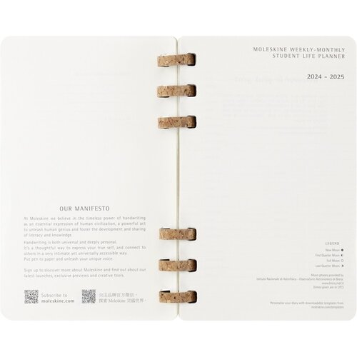 Moleskine Agenda 2024/2025 Moleskine 12M Academic planner 7dagen/2pagina's large sc black