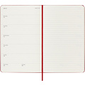 Moleskine Agenda 2025 Moleskine 12 mois Planner Weekly 7j/1p Large rigide rouge écarlate