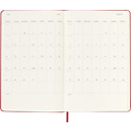 Moleskine Agenda 2025 Moleskine 12 mois Planner Weekly 7j/1p Large rigide rouge écarlate