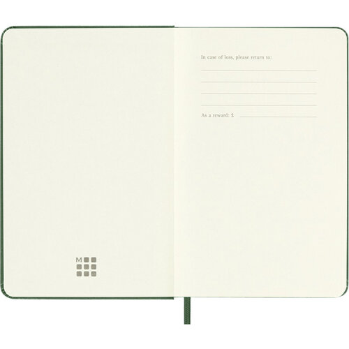 Moleskine Agenda 2025 Moleskine 12 mois Planner Weekly 7j/1p Pocket rigide vert myrte