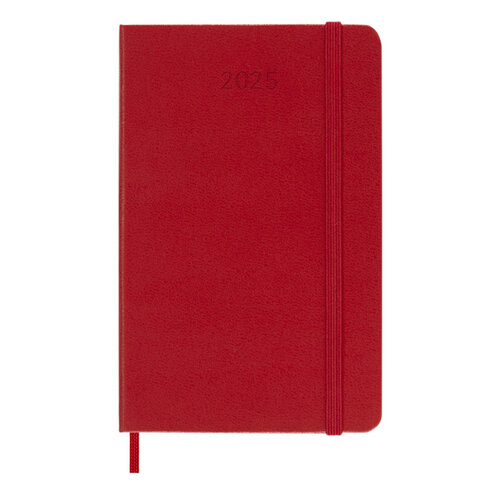 Moleskine Agenda 2025 Moleskine 12 mois Planner Weekly 7j/1p Pocket rigide rouge écarlate