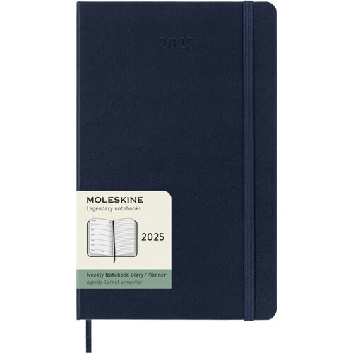 Moleskine Agenda 2025 Moleskine 12M Planner Weekly 7dagen/1pagina large hc sapphire blue