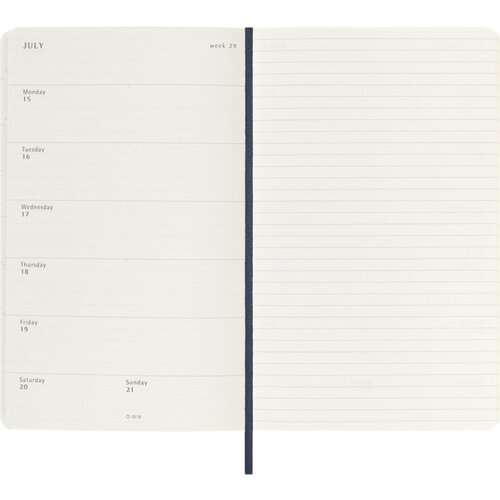 Moleskine Agenda 2024/2025 Moleskine 18 mois Planner Weekly 7j/1p Large souple bleu saphir