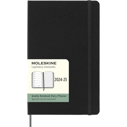 Moleskine Agenda 2024/2025 Moleskine 18M Planner Weekly 7dagen/1pagina large hc black