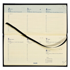 Agenda de poche 2026 Quantore 7 jours/2 pages paysage noir
