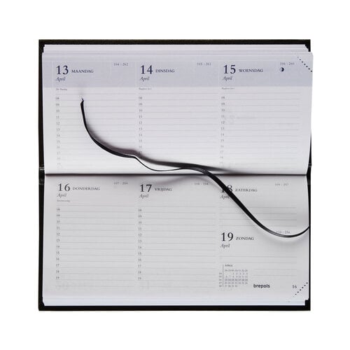 Brepols Agenda 2026 Brepols Breprint Lima 14 mois 7 jours/2 pages noir