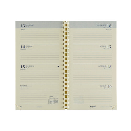Brepols Recharge agenda 2026 Brepols Interplan spirale 7 jours/2 pages NL