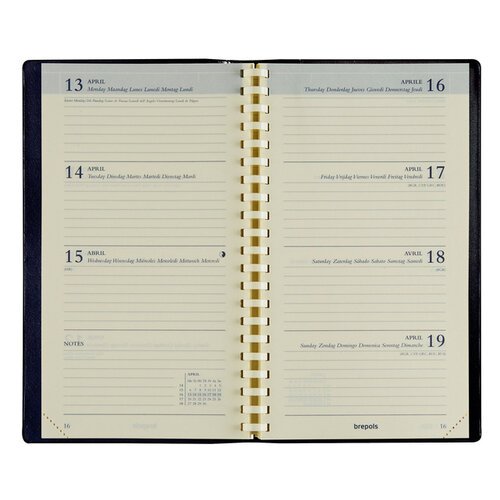 Brepols Recharge agenda 2026 Brepols Interplan spirale 7 j/2 p 6 langues