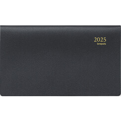 Agenda 2026 Brepols Omniplan Genova spirale 7 jours/2 pages noir