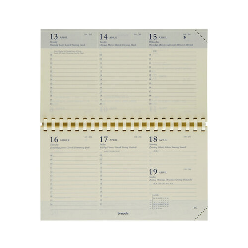 Brepols Recharge agenda 2026 Brepols Omniplan 7jours/2pages