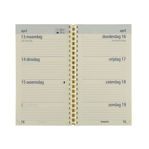 Brepols Agenda 2026 Brepols Optivision Pocket Trento 7dagen/2pagina's antraciet