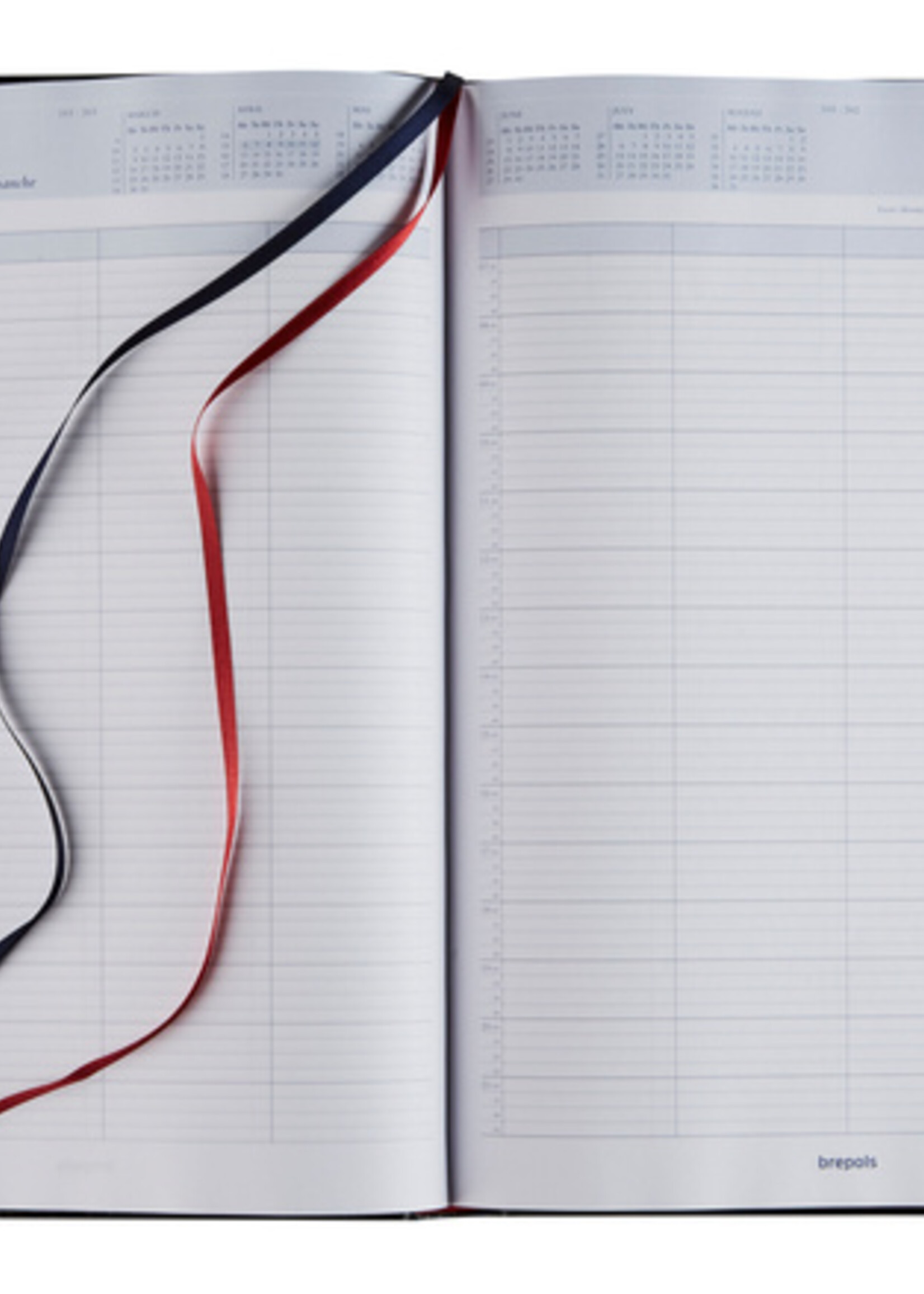 Brepols Agenda 2026 Brepols Bremax Santex A4 1 jour/1 page 4 colonnes noir