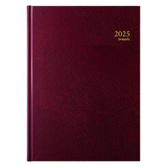 Agenda 2026 Brepols Bremax Santex A4 1dag/2pagina's 8 kolommen bordeaux