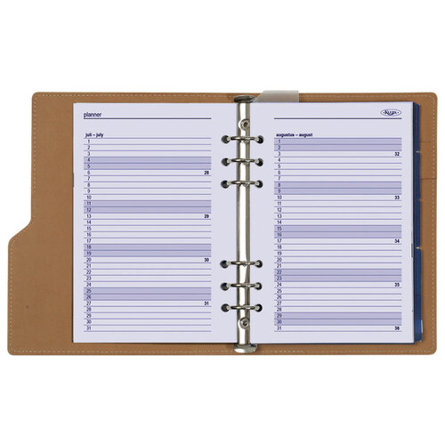 Kalpa Organiseur Kalpa Clipbook A5 avec agenda 2024-2025 7j/2p impression serpent brun