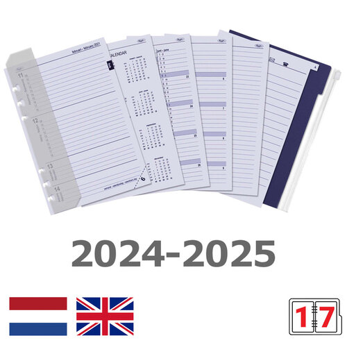 Kalpa Organizer Kalpa Clipbook A5 inclusief agenda 2024-2025 7dagen/2pagina's rood