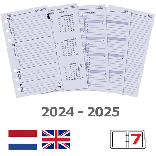 Kalpa Organiseur Kalpa Personal avec agenda 2024-2025 7j/2p Croco noir