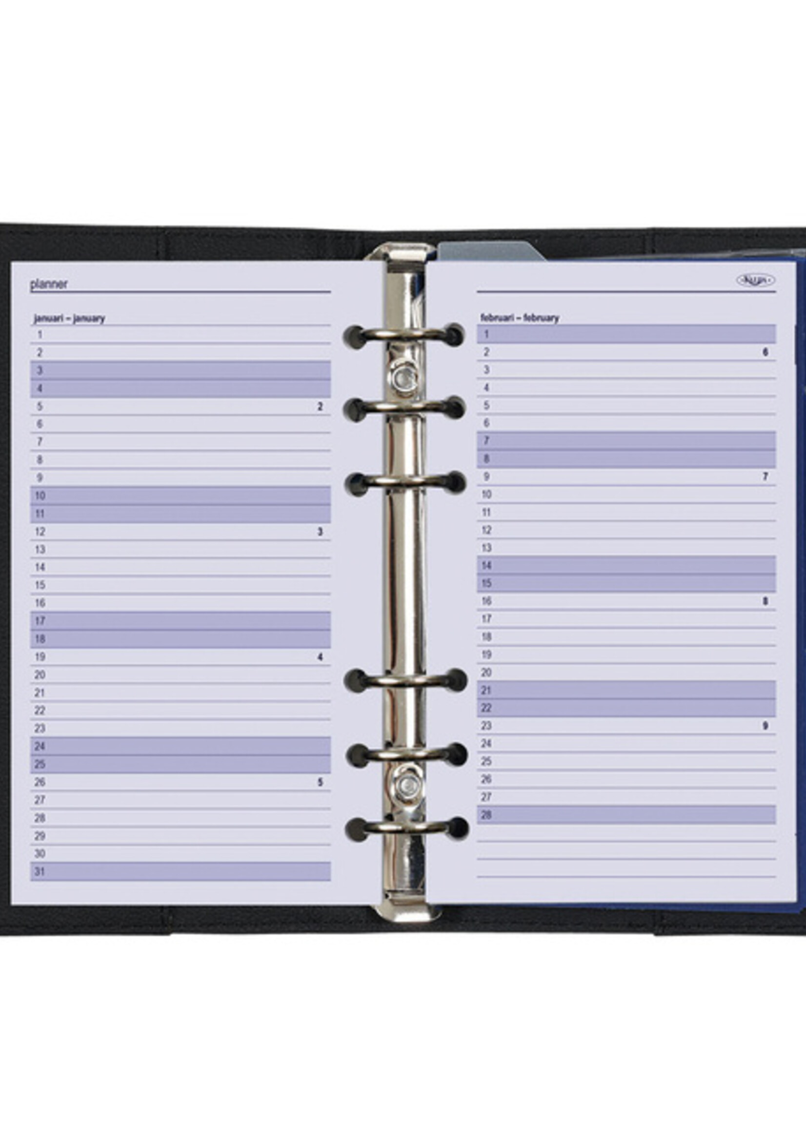 Kalpa Organizer Kalpa Personal inclusief agenda 2025-2026 7dagen/2pagina's nerf zwart
