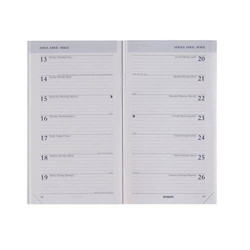 Brepols Recharge agenda 2026 Brepols Breplan 7 jours/1 page