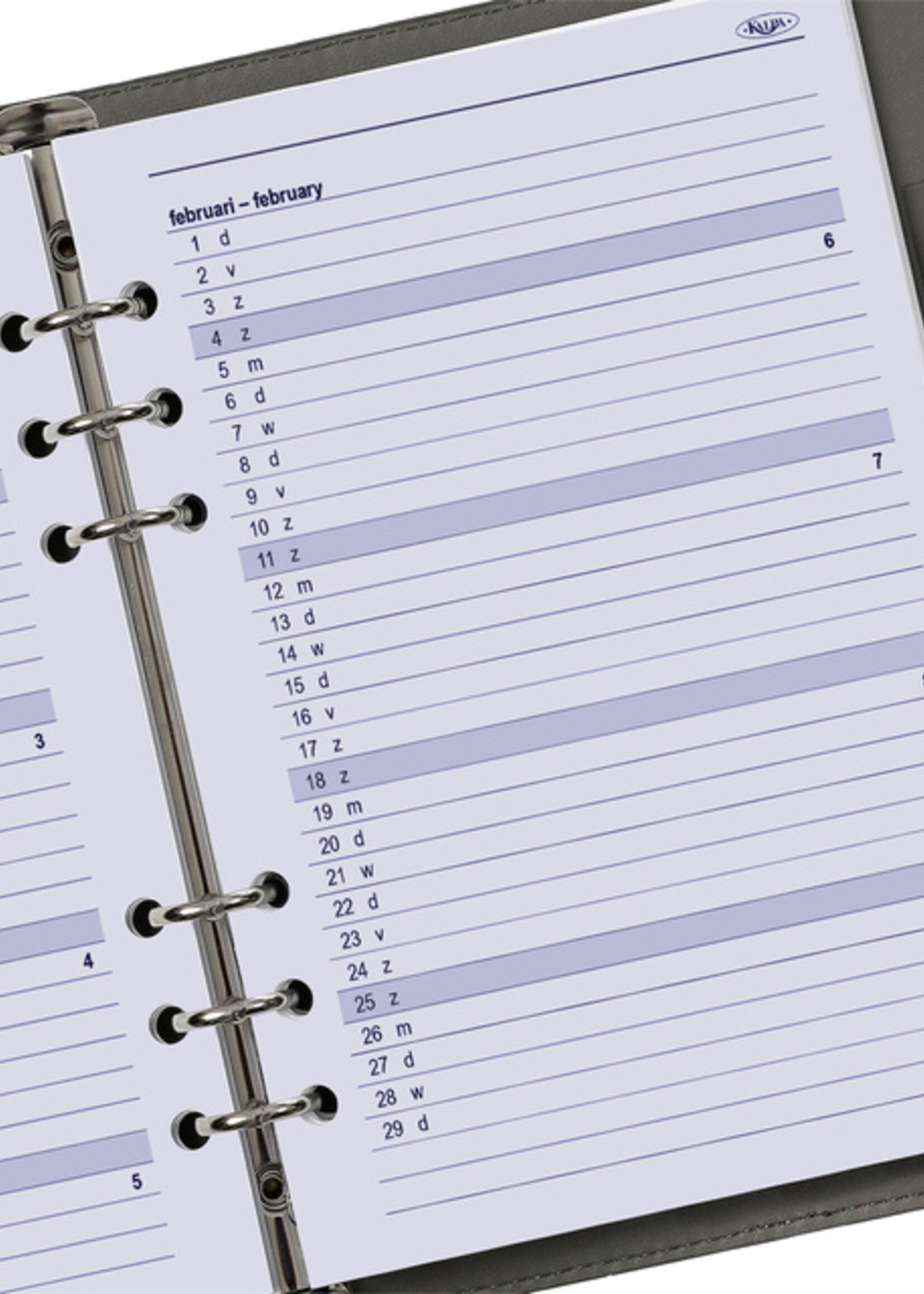 Kalpa Recharge Agenda 2026 Kalpa A5 1 jour/1 page