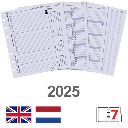 Kalpa Agendavulling 2025 Kalpa A5 7dagen/2pagina's