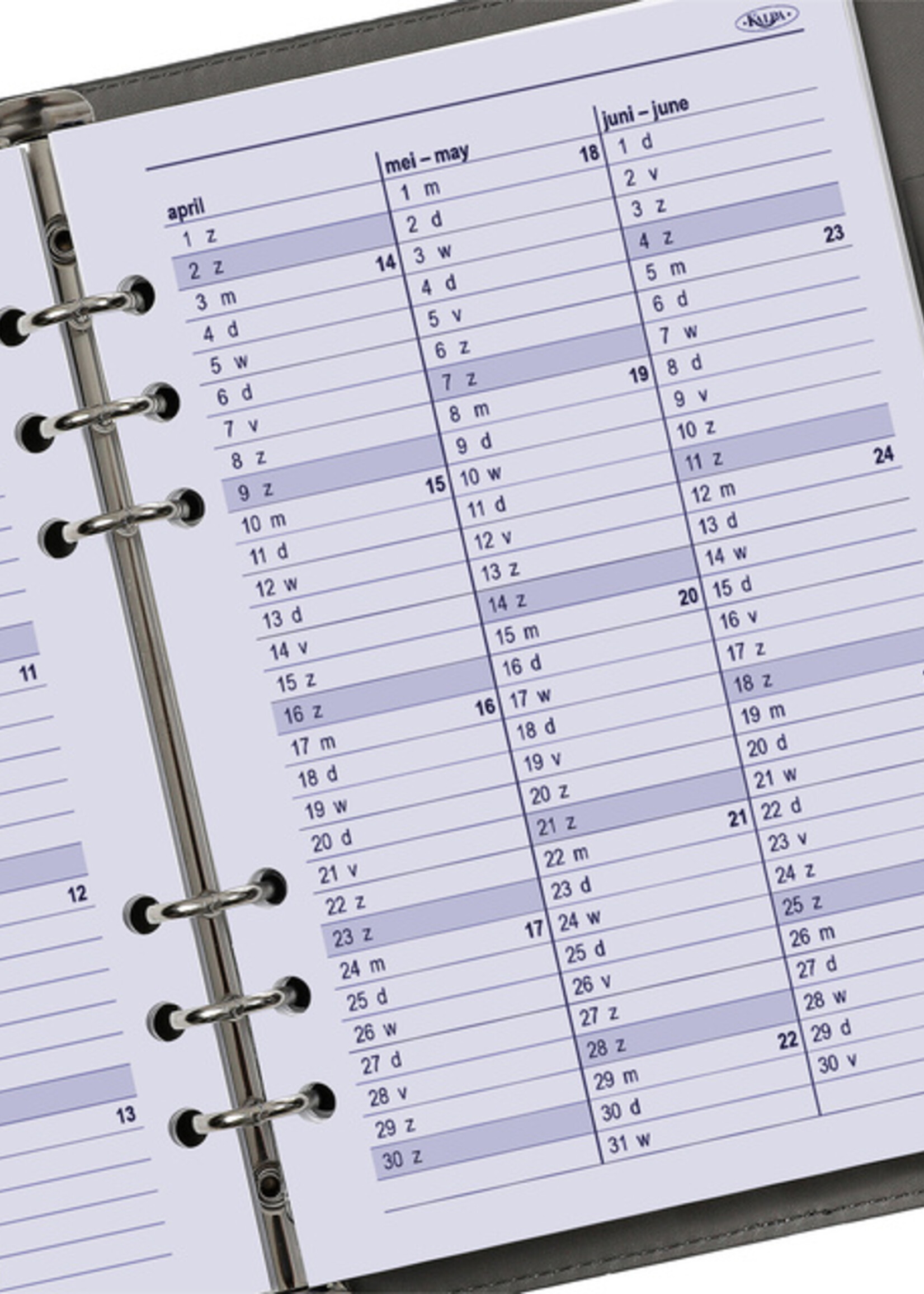 Kalpa Recharge agenda 2026 Kalpa A5 7 jours/ 2 pages