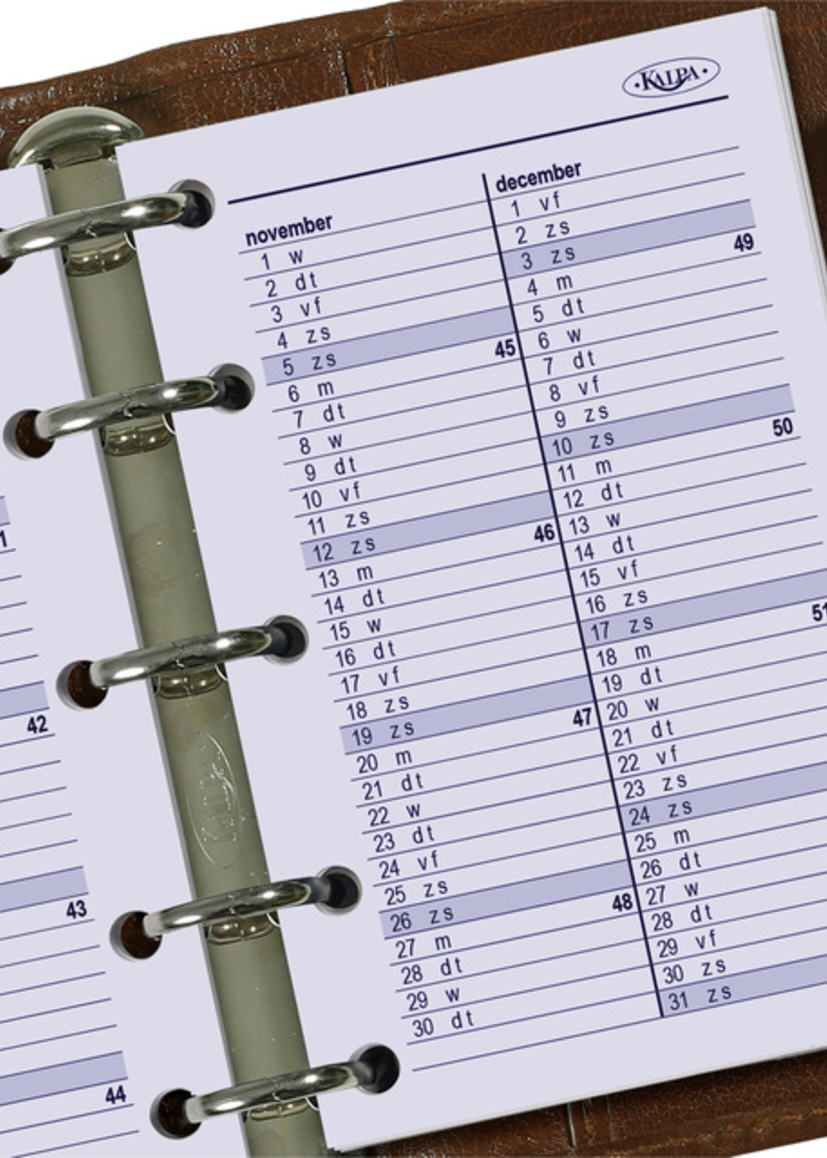 Kalpa Recharge agenda 2026 Kalpa Mini 7 jours/2 pages