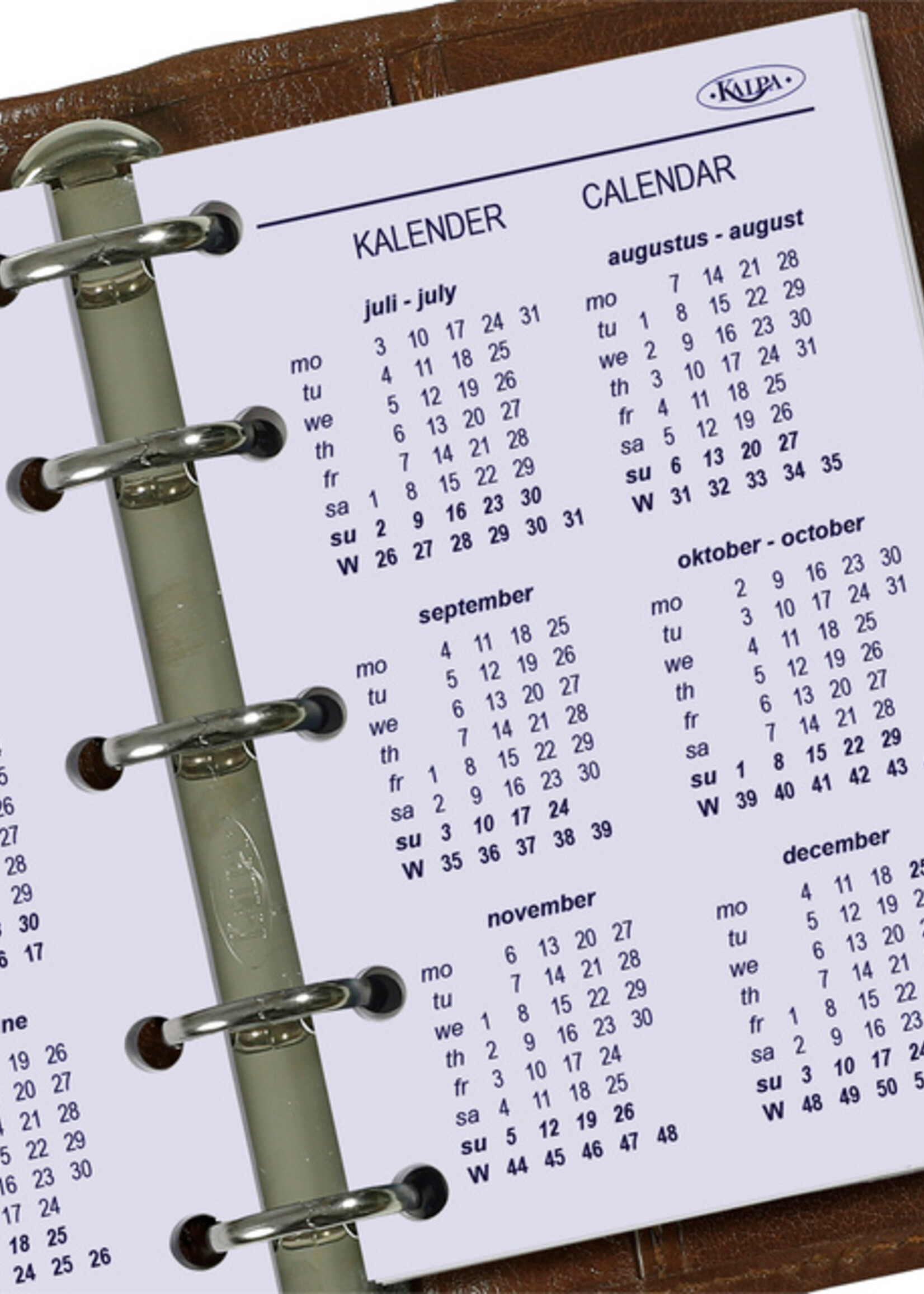 Kalpa Recharge agenda 2026 Kalpa Mini 7 jours/2 pages