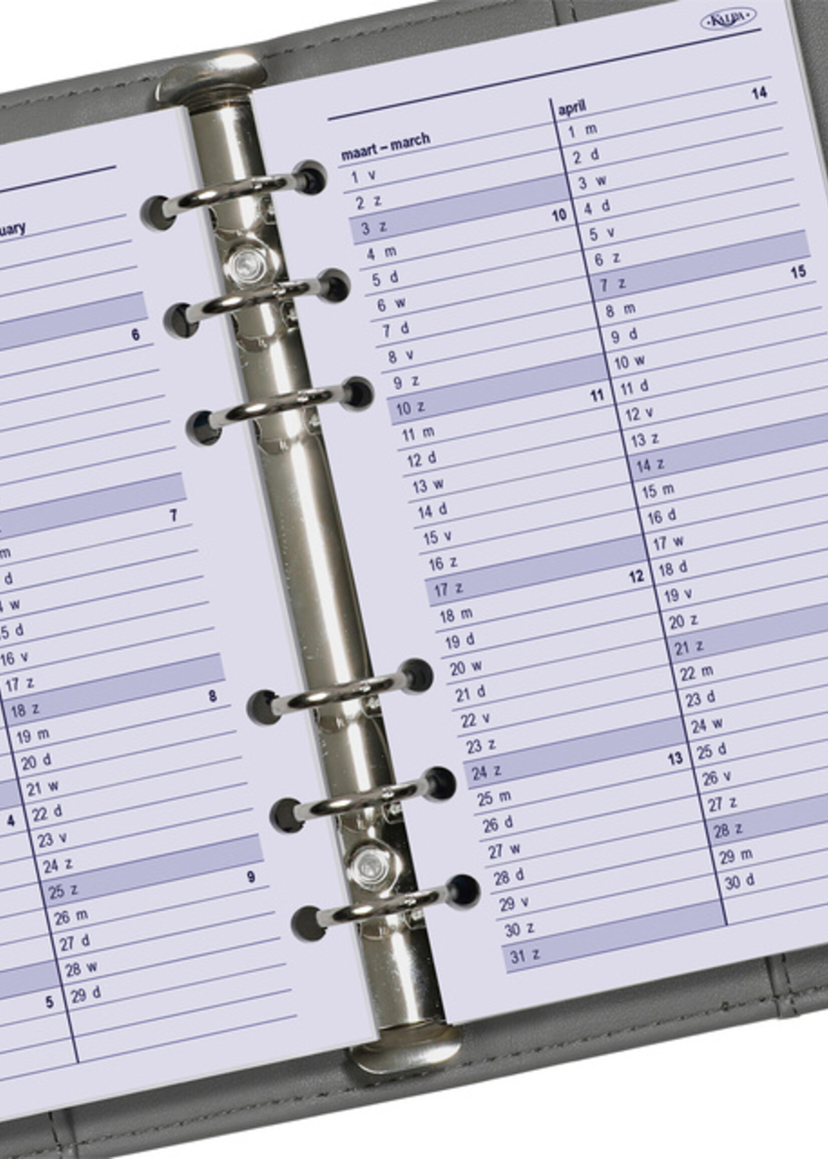 Kalpa Recharge agenda 2026 Kalpa Personal 7 jours/2 pages