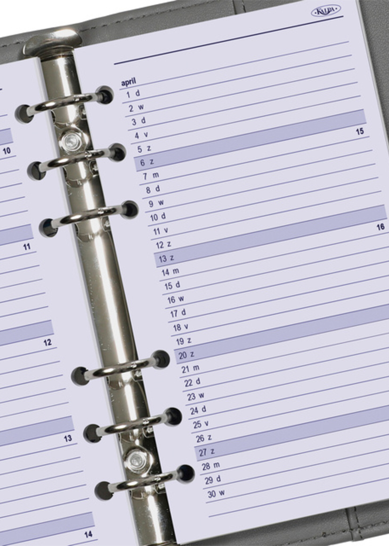 Kalpa Recharge agenda 2026 Kalpa Personal Fleurs 7 jours/2 pages