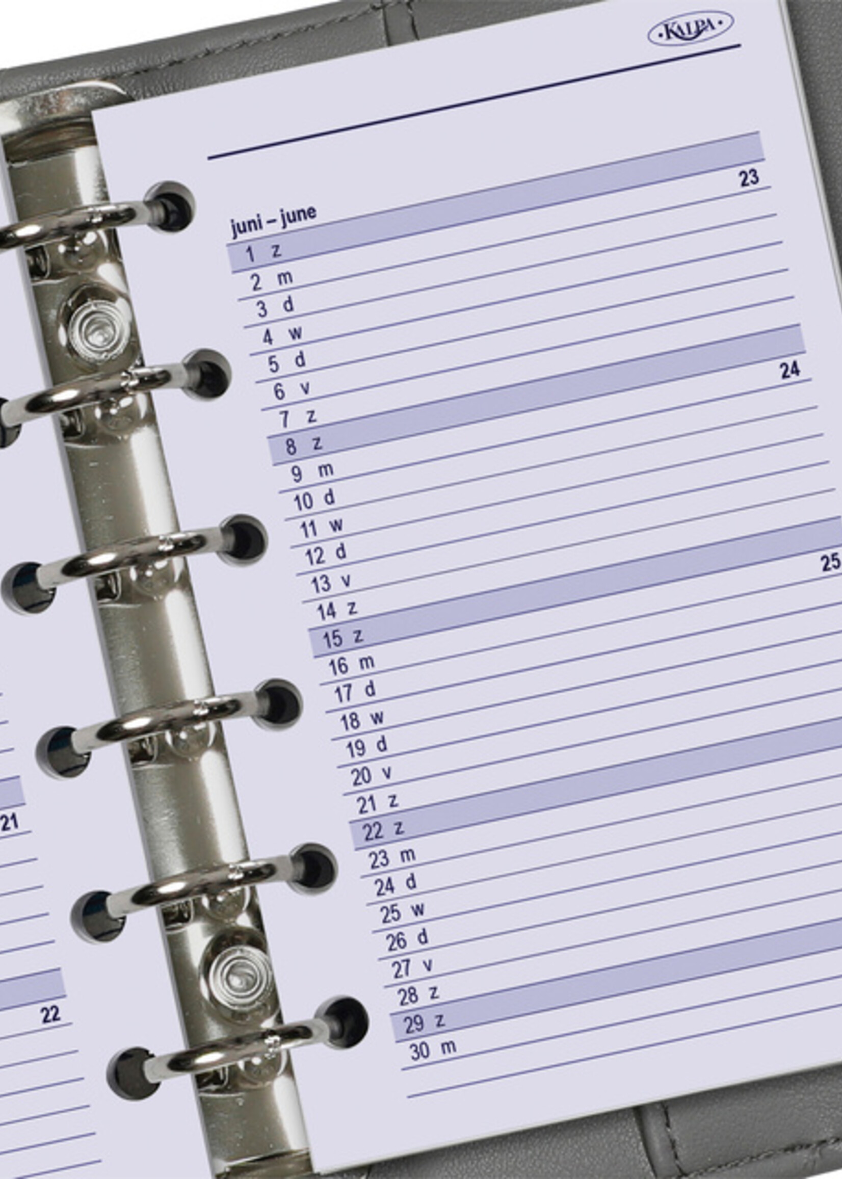 Kalpa Recharge agenda 2026 Kalpa Pocket 1 jour/1 page