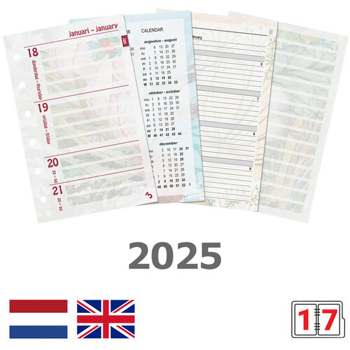 Kalpa Agendavulling 2025 Kalpa Pocket bloemen 7dagen/2pagina's