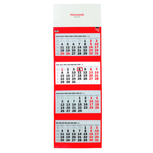 Quantore Calendrier 4 mois 2026 Quantore