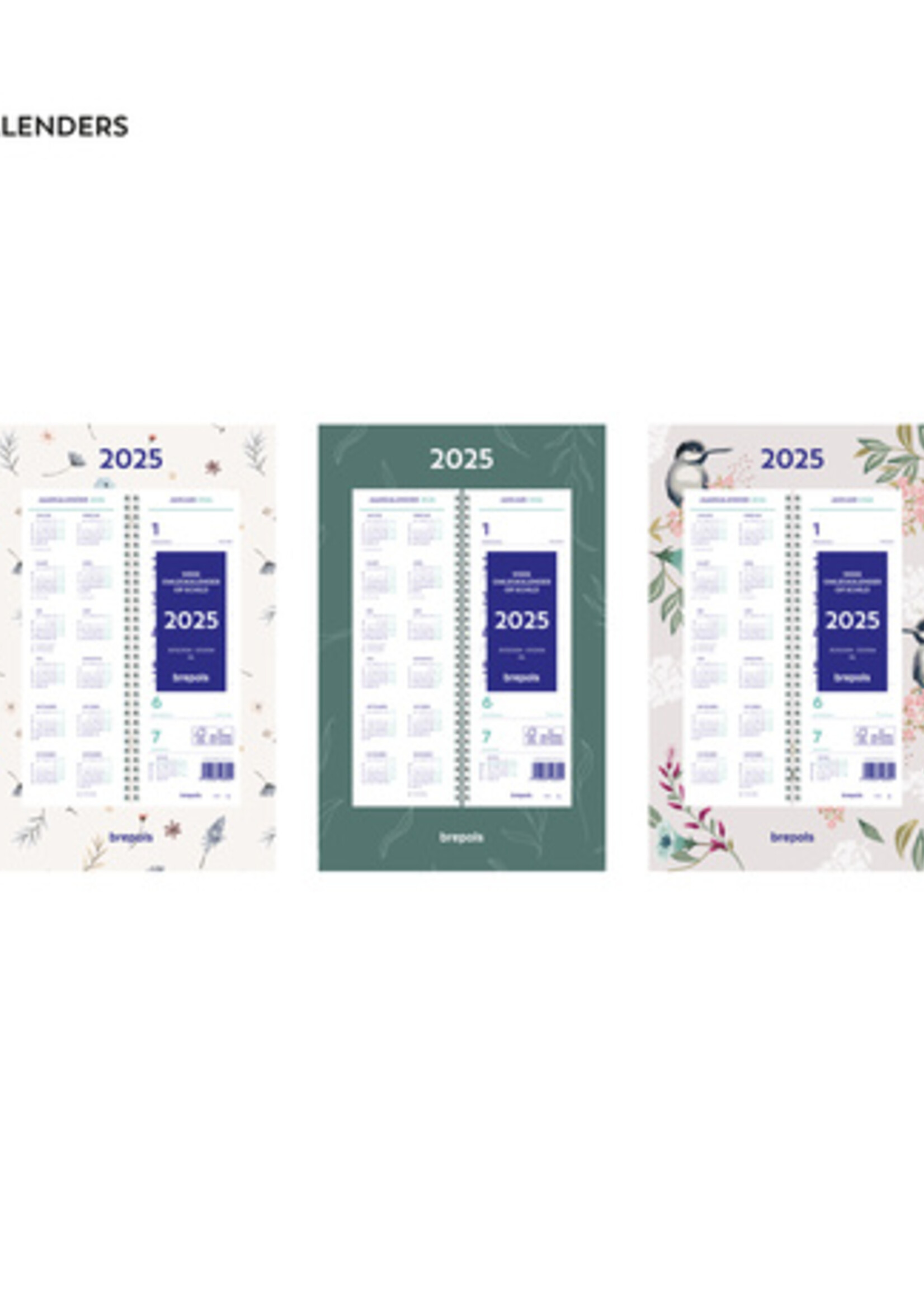 Brepols Calendrier semainier 2026 Brepols 190x130mm 7 jours/1 page spirale Fantasy assorti