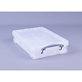 Really Useful Boîte de rangement Really Useful 4L avec casier séparateur 395x255x88mm transparent blanc