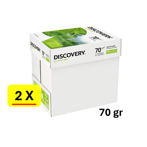 Discovery Kopieerpapier Discovery A4 70gr wit 2 dozen
