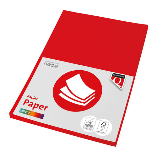 Quantore Kopieerpapier Quantore Colour A4 80gr felrood 100 vel