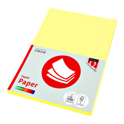 Papier copieur Quantore Colour A4 160g jaune canari 50 feuilles