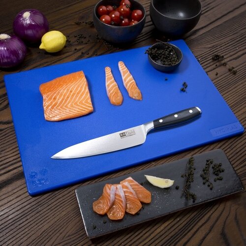 Hygiplas Planche à découper Hygiplas LDPE 450x300x10mm bleu