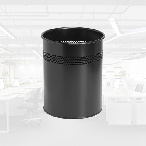 Corbeille à papier BRASQ 15L noir