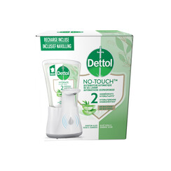 Distributeur savon mains Dettol Hydrating No Touch Kit avec savon 250ml