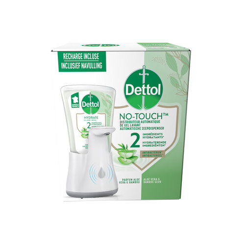 DETTOL Distributeur savon mains Dettol Hydrating No Touch Kit avec savon 250ml