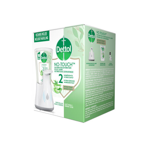 DETTOL Distributeur savon mains Dettol Hydrating No Touch Kit avec savon 250ml