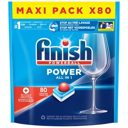 Finish Vaatwastabletten Finish All-in-one Regular 80 stuks