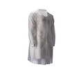CMT Blouse visiteur CMT PP non-tissé longue bouton pression 104cm L blanc 100 pièces