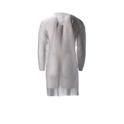 CMT Blouse visiteur CMT PP non-tissé longue bouton pression 104cm L blanc 100 pièces