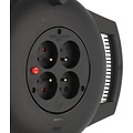 brennenstuhl Kabelhaspel Brennenstuhl Vario 4 voudig 10 meter zwart FR/BE