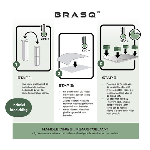 Tapis protège-sol BRASQ PVC 90-120 pour sol dur