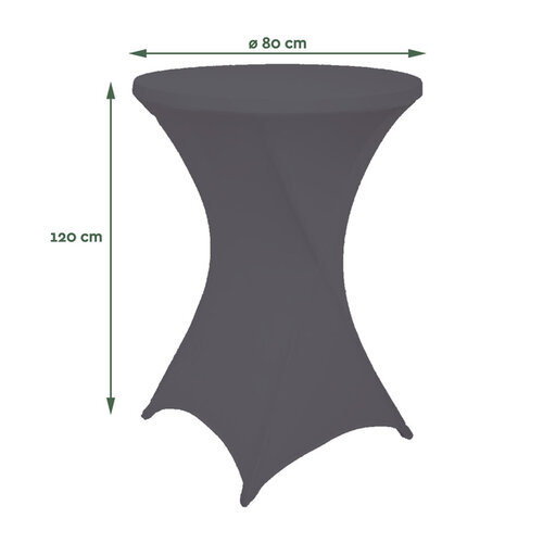 Housse BRASK pour table haute 80cm anthracite