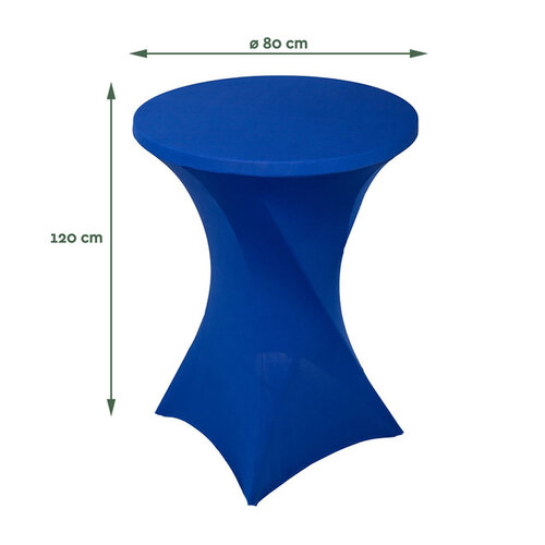 Housse BRASK pour table haute 80cm bleu