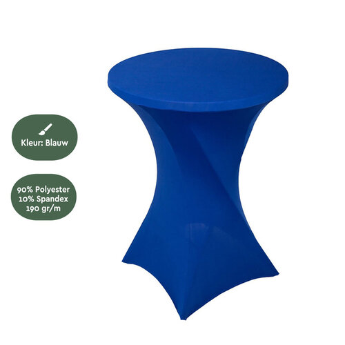 Housse BRASK pour table haute 80cm bleu